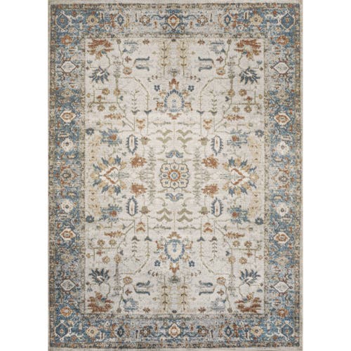 Shop Jonathan Y Hiero Persian Border Low-pile Machine-washable Area Rug In Cream/terra