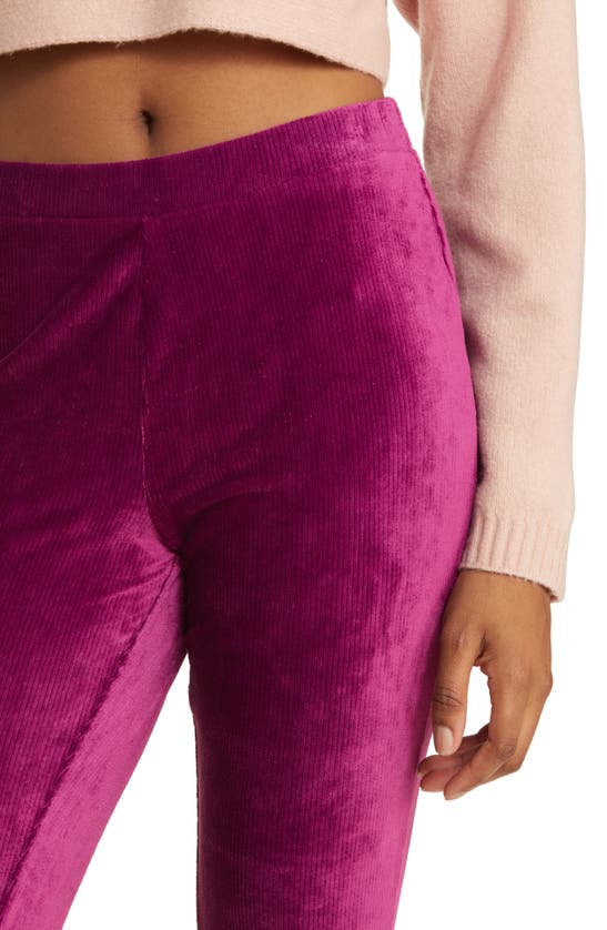 Shop Bp. Cord Velour Leggings In Purple Magenta