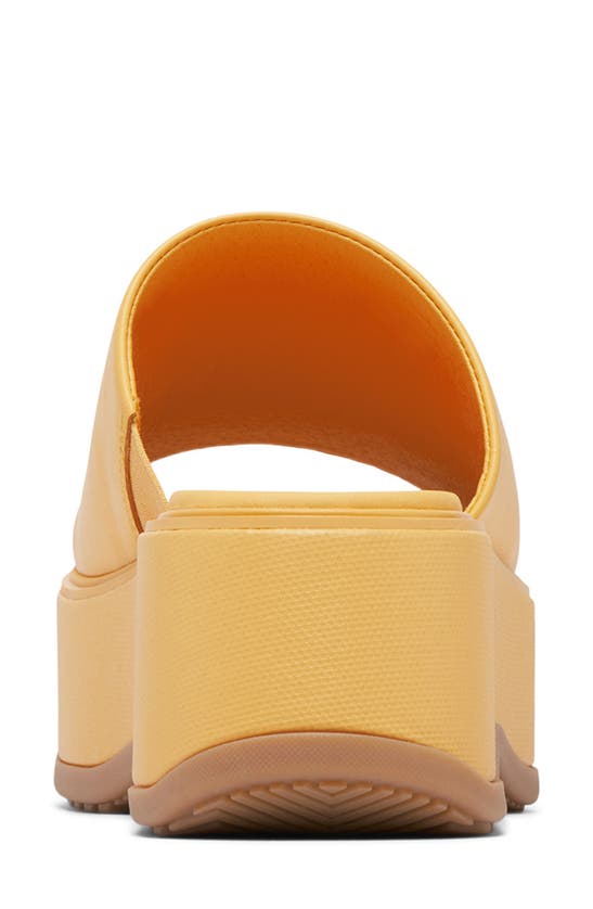 Shop Sorel Dayspring Platform Slide Sandal In Yellow Ray/ Yellow Ray