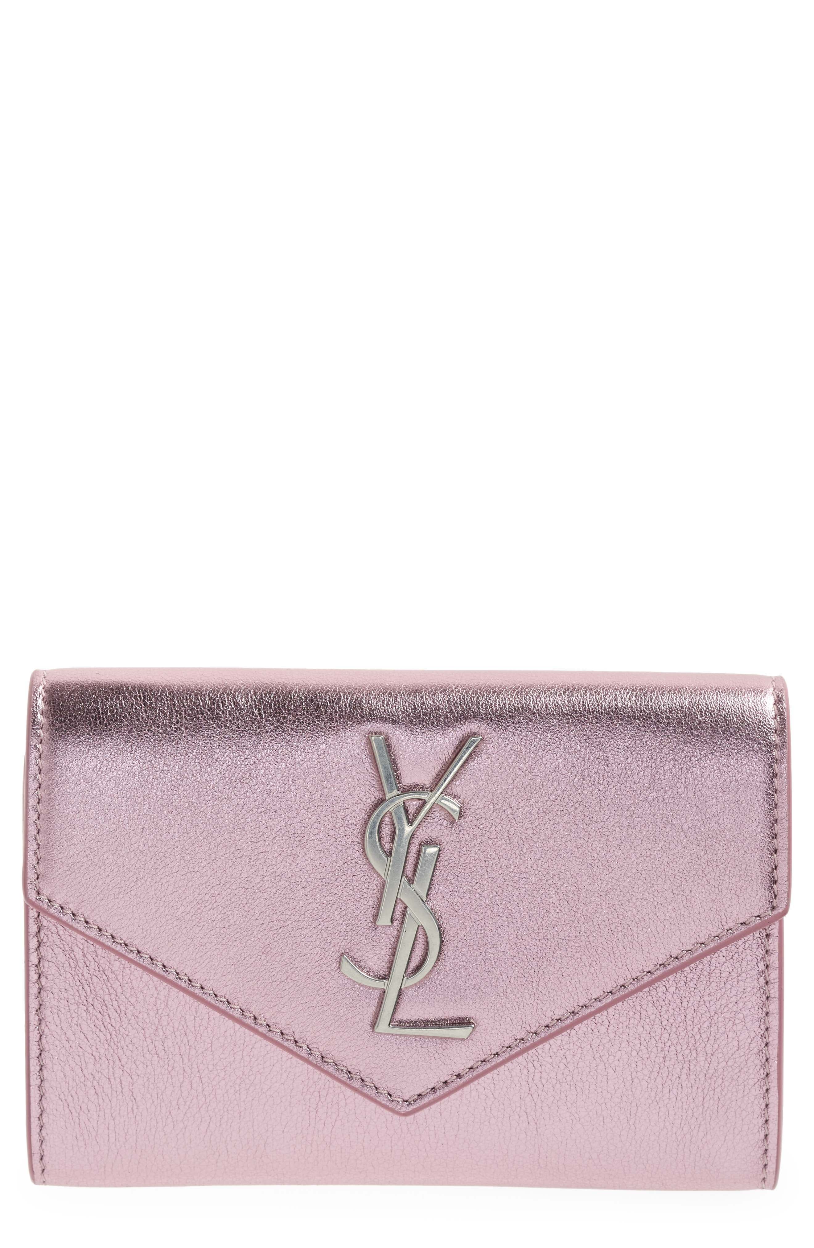 pink ysl wallet