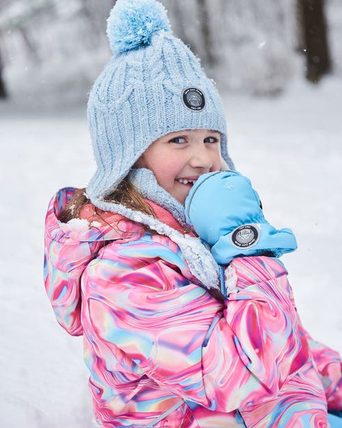 Deux Par Deux Little Kids Unisex Solid Mittens Air Blue In Air Blue