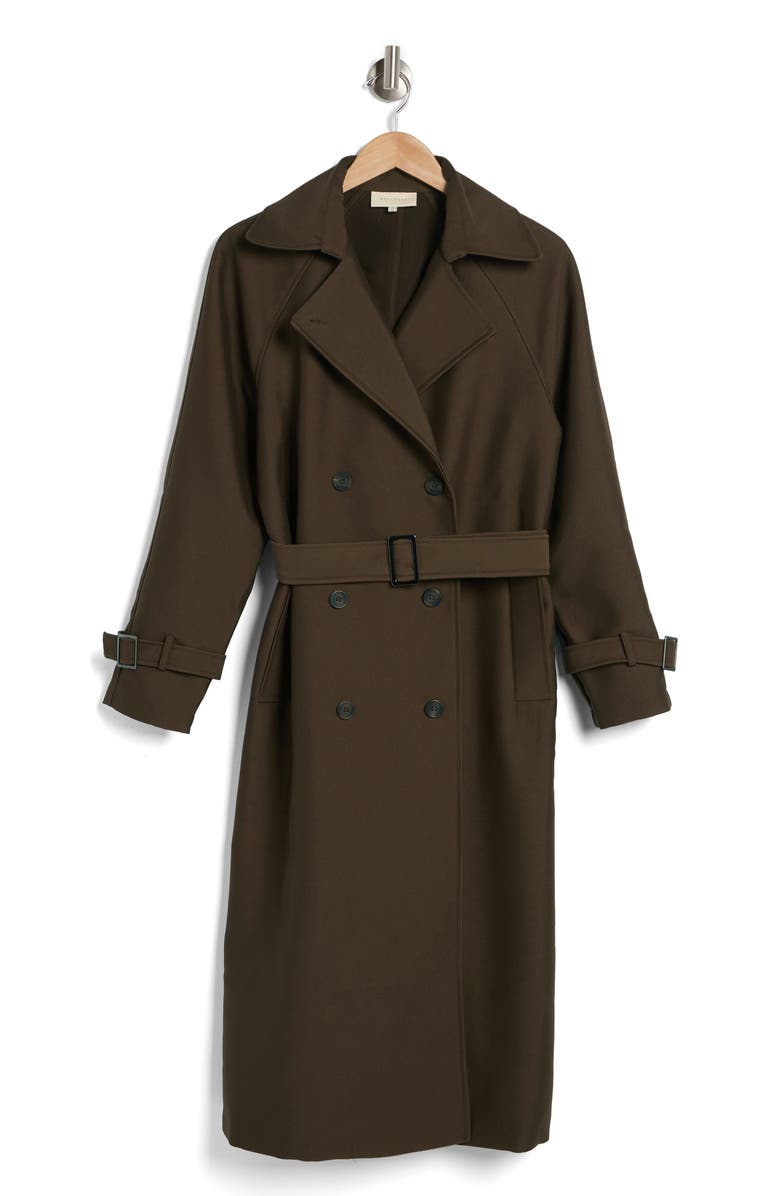MELLODAY Double Breasted Trench Coat | Nordstromrack