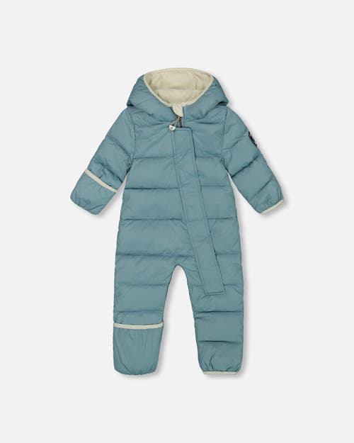 Deux Par Deux Kids'  Baby Unisex One-piece Compressible Snowsuit Ash Blue For Baby In Citadel