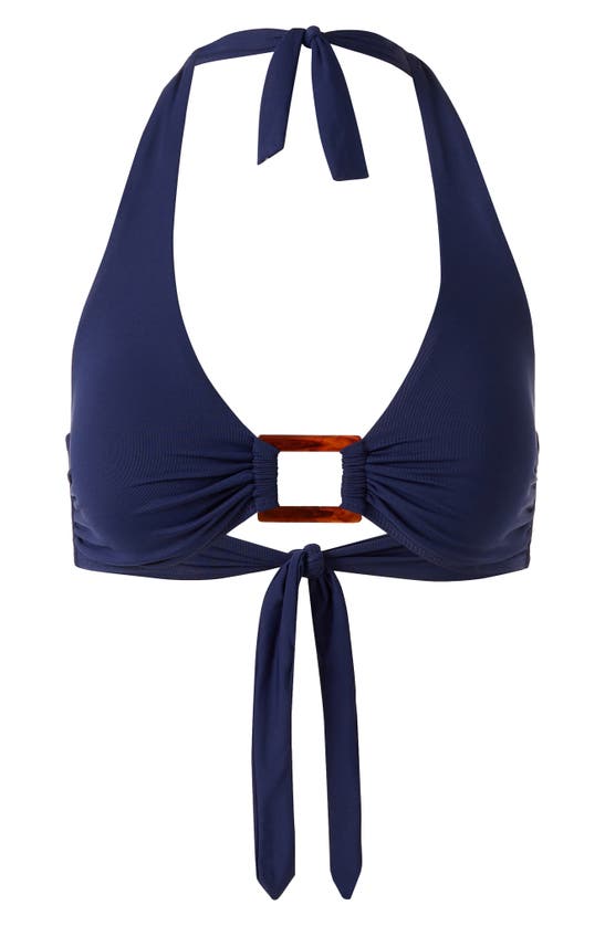 Shop Melissa Odabash Paris Bikini Top In Navy