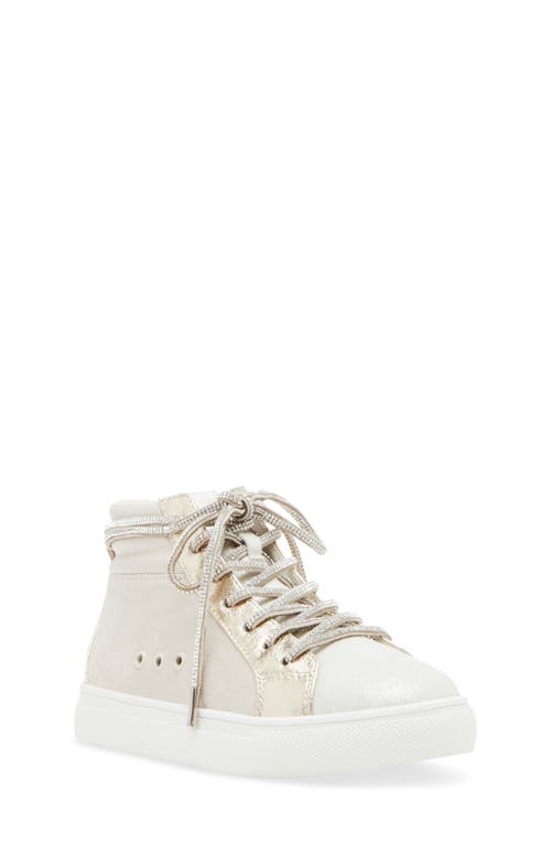 Steve Madden Kids' Jtrickky High Top Sneaker In Gold