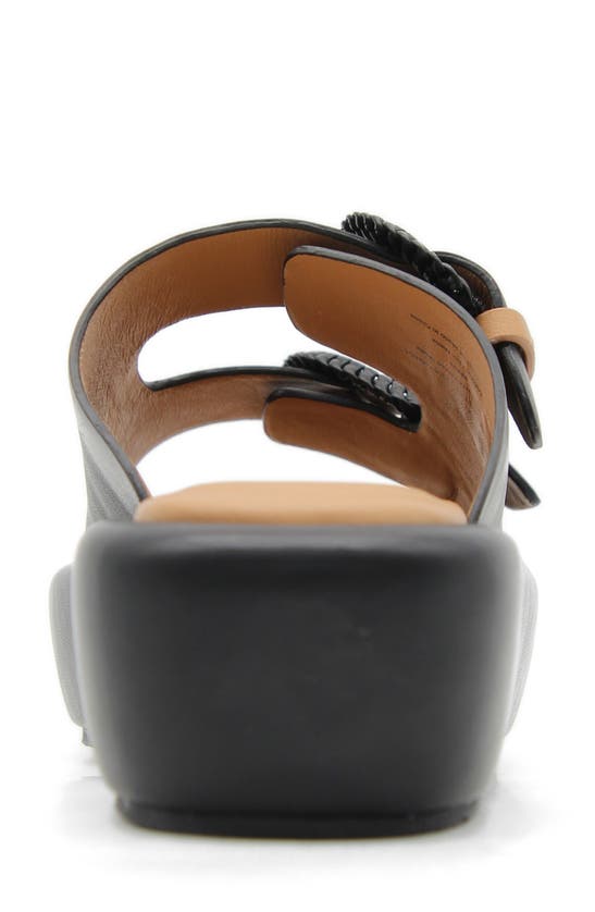 Shop Gentle Souls By Kenneth Cole Theresa Platform Slide Sandal In Black Leather