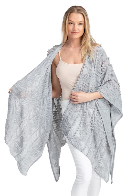 Saachi Sheer Pompom Duster In Grey