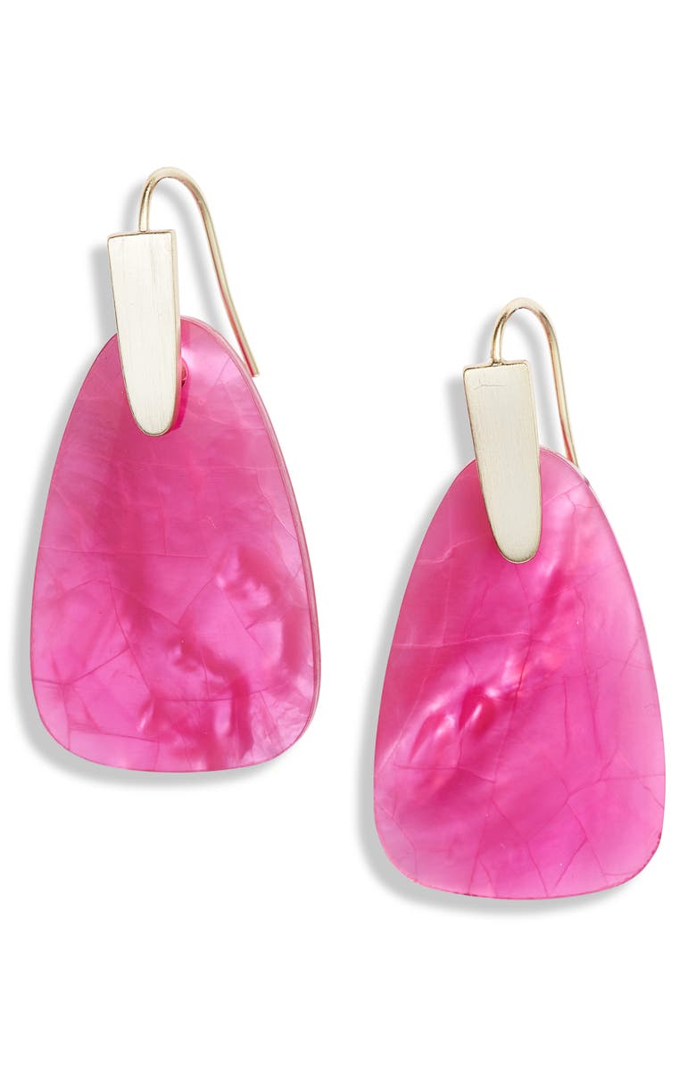 Marty Drop Earrings, Main, color, AZALEA ILLUSION/ GOLD