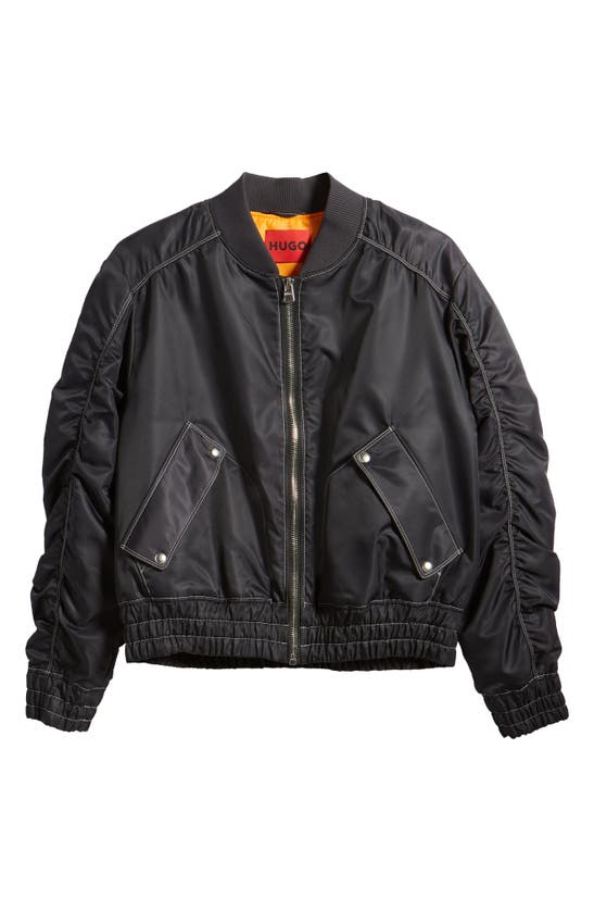 Hugo Boss Bokly Water Repellent Bomber Jacket In Charcoal