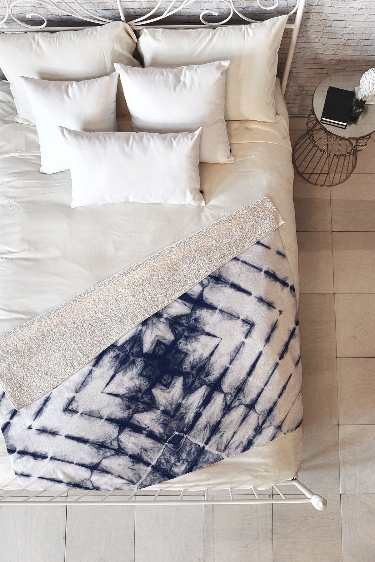 Deny Designs Little Arrow Design Co Shibori Tie Dye Sherpa Fleece Throw Blanket Nordstrom Rack