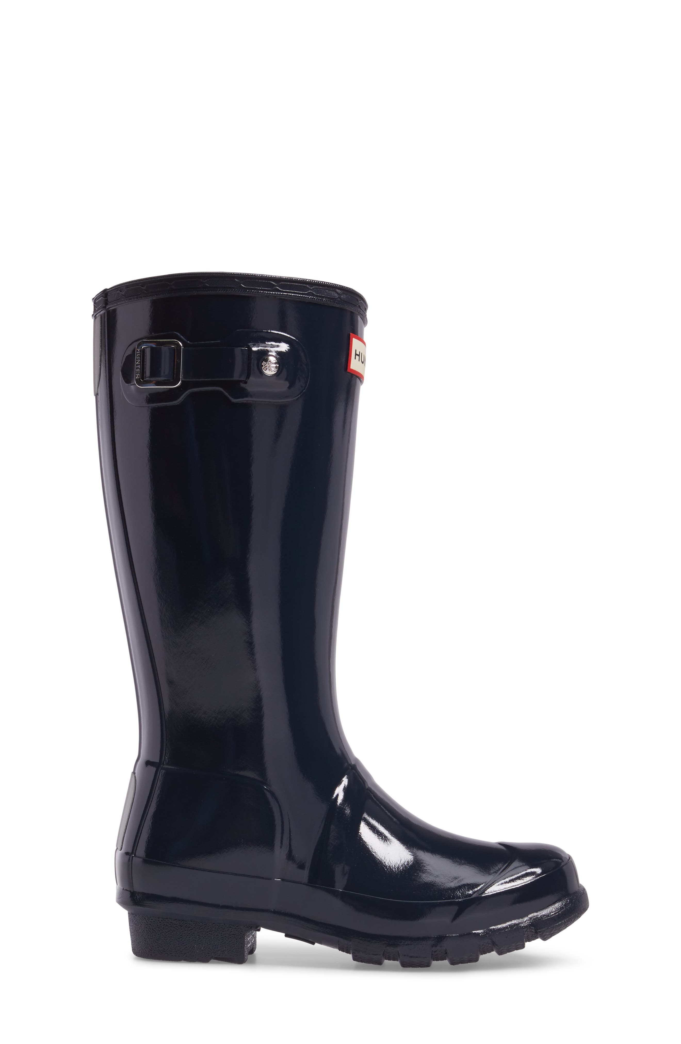 hunter rain boots gloss black