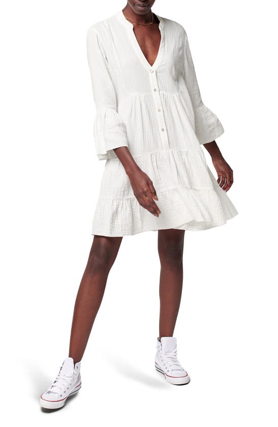 FAHERTY FAHERTY KASEY ORGANIC COTTON TIERED DRESS