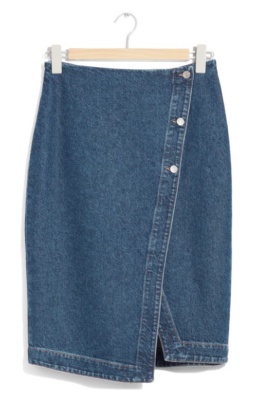 Shop & Other Stories Denim Pencil Skirt In Blue Medium Dusty