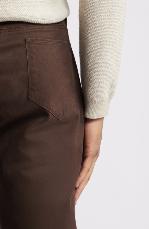 Johnston & Murphy Straight Leg Stretch Pima Cotton Pants In Brown