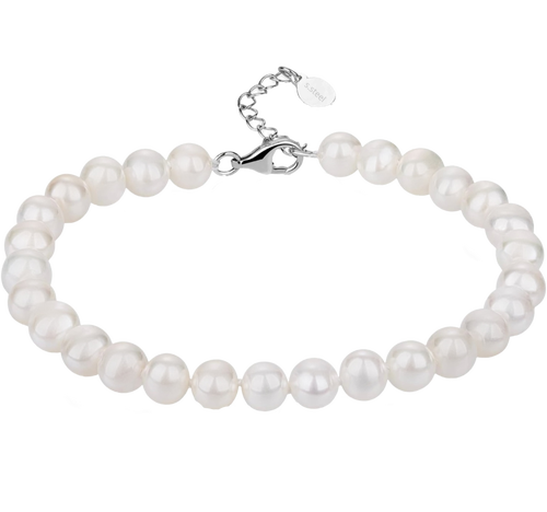 Donatello Gian Shell Pearl Adjustable Bracelet In White