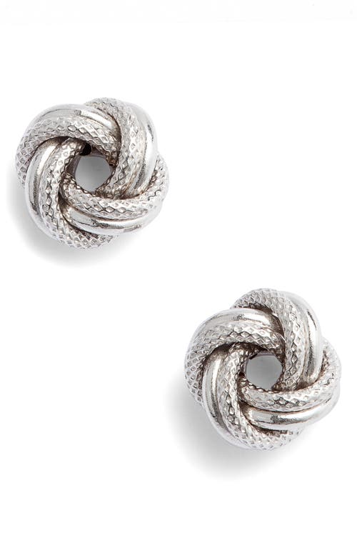 Bony Levy 14K Gold Knot Stud Earrings in 14K White Gold at Nordstrom