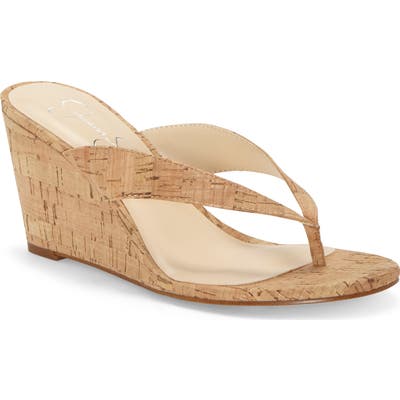 Jessica Simpson Coyrie Wedge Flip Flop, Beige