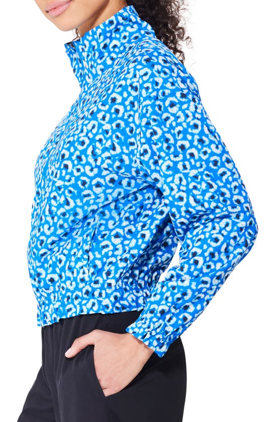 Nz Active By Nic+zoe Tech Stretch Crop Jacket In Blue Multi