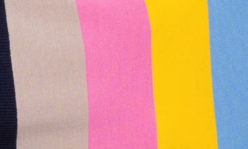 Akris Punto Colorblock Stripe Crewneck Sweater In Blue Multicolor