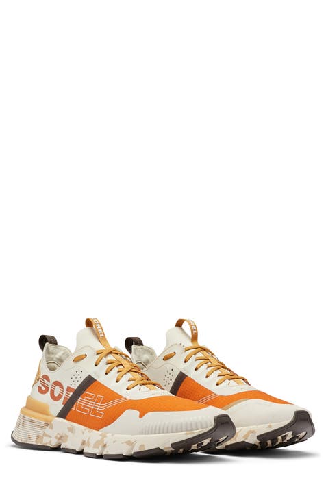 navy orange sneakers