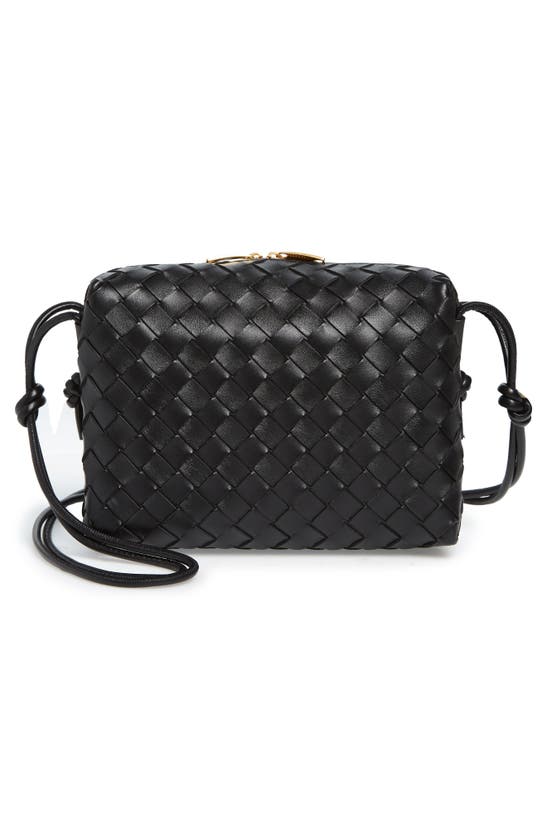 Bottega Small Loop Camera Bag In 8425 Blackgold ModeSens