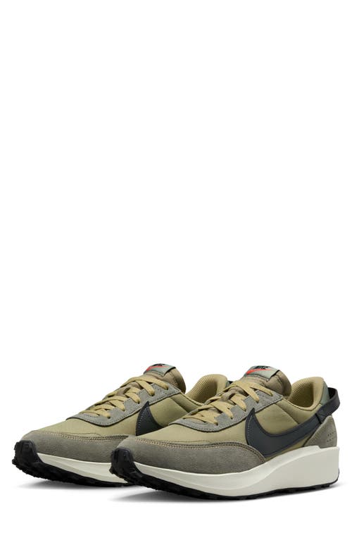 Nike Waffle Debut Retro Sneaker In Olive/olive/dark Stucco