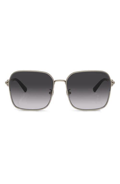 60mm Gradient Square Sunglasses in Grey Flash