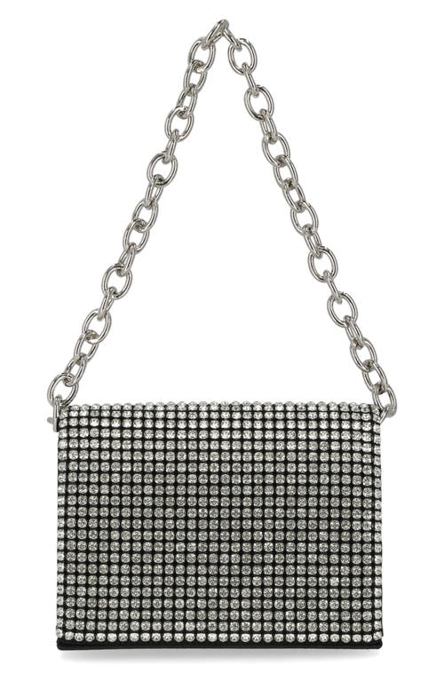 Jessica Mcclintock Crystal Embellished Shoulder Bag In Black/silver