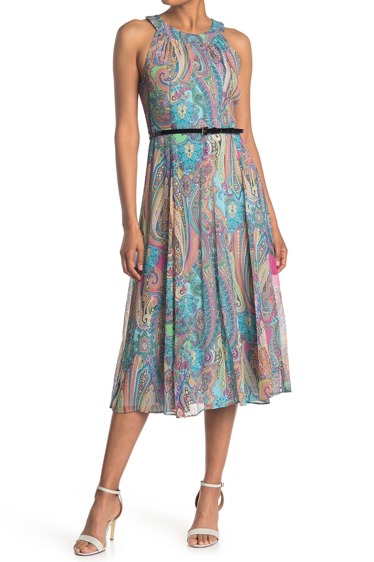 Tommy Hilfiger Paisley Halter Neck Chiffon Midi Dress Nordstrom Rack 