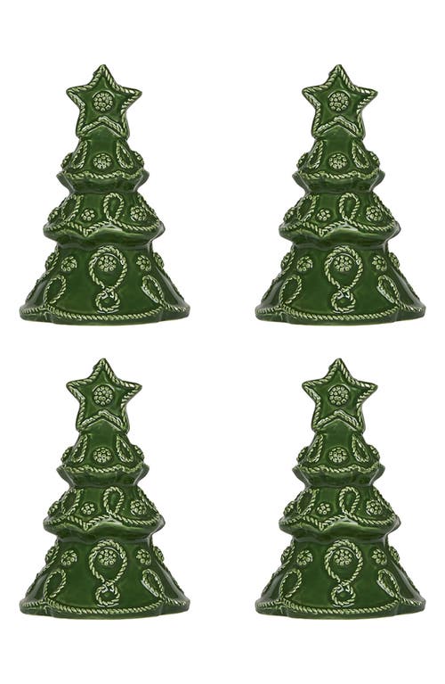 Shop Juliska Berry & Thread Set Of 4 Tree Place Card Holders In Basil