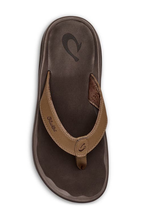 Olukai Ohana Flip Flop In Tan / Dk Java