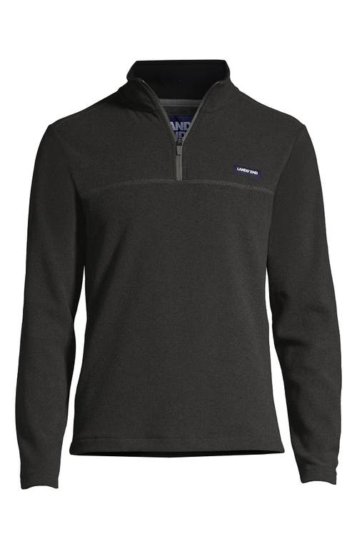 Shop Lands' End Anyweather Fleece Quarter Zip Pullover In Dark Charcoal Heather