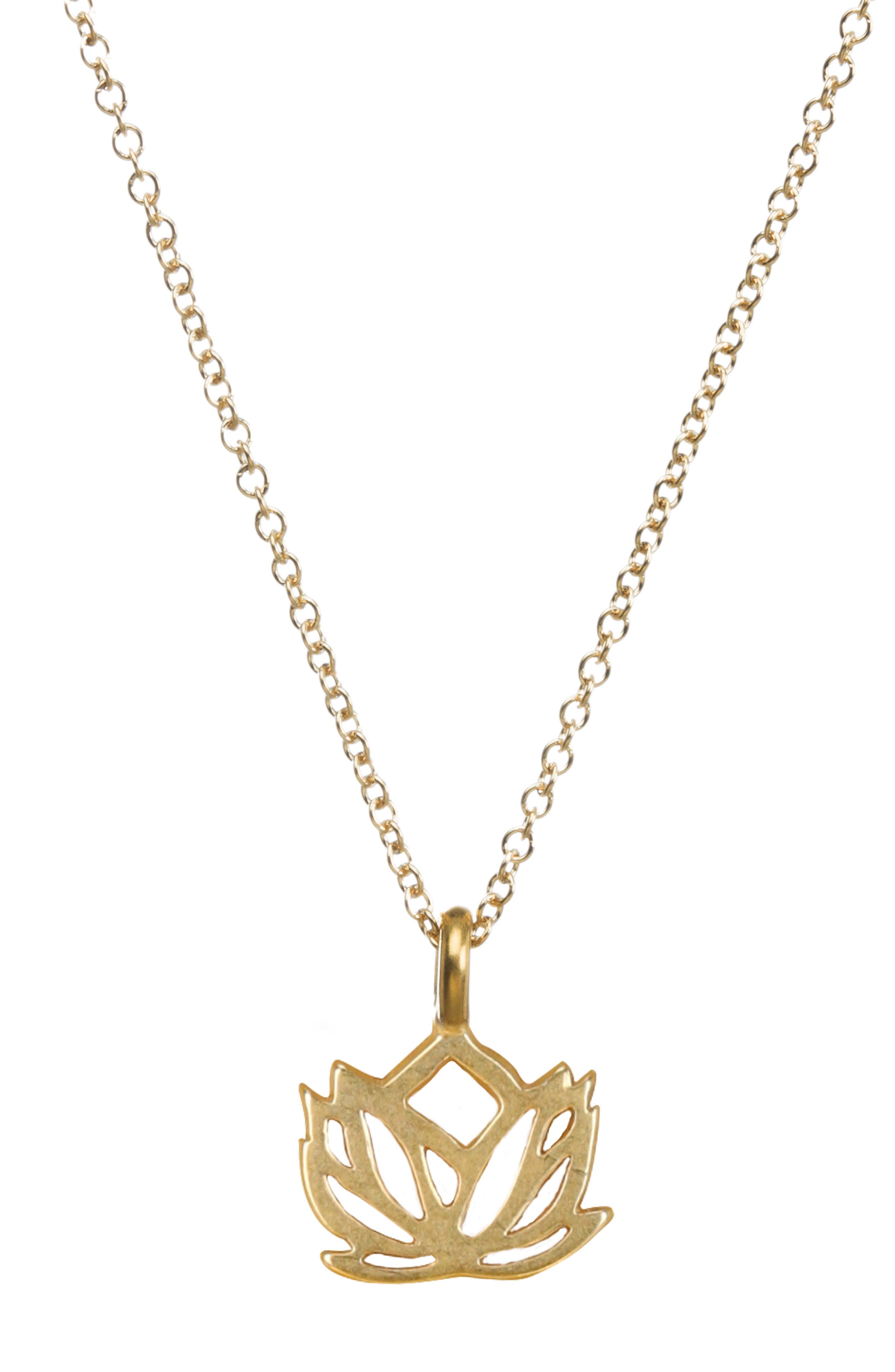 Dogeared Lotus Reminder Pendant Necklace Nordstrom