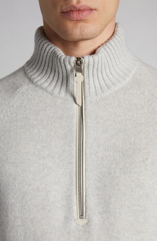 TOM FORD TOM FORD LAMBSWOOL & CASHMERE HALF ZIP SWEATER 