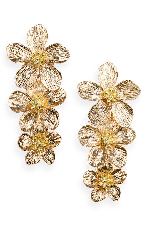 Shashi Botanique Drop Earrings in Gold
