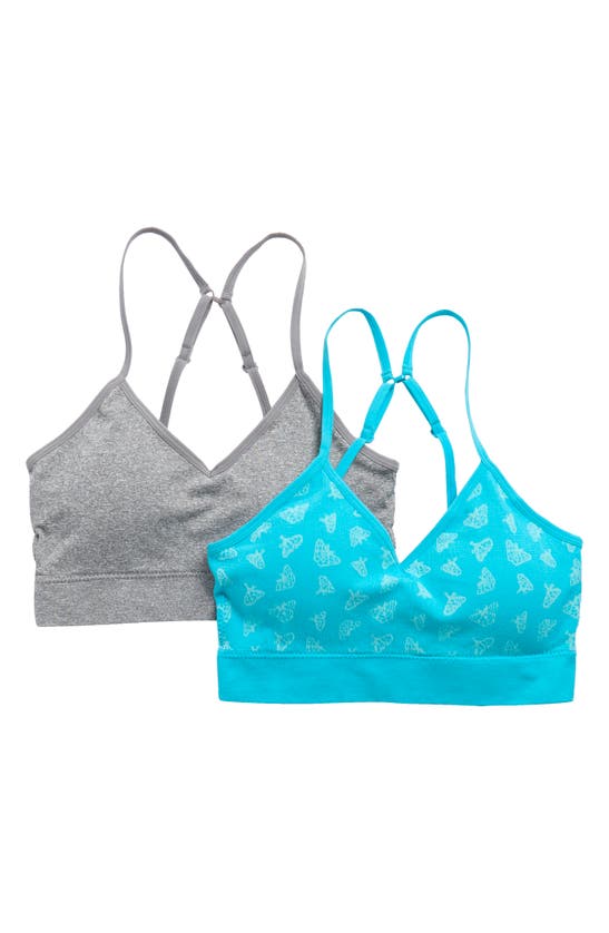 Abound Taylor Bralette In Teal Butterfly Multi
