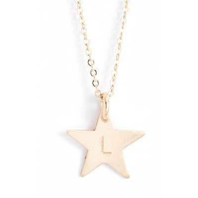 Nashelle 14K-Gold Fill Initial Mini Star Pendant Necklace