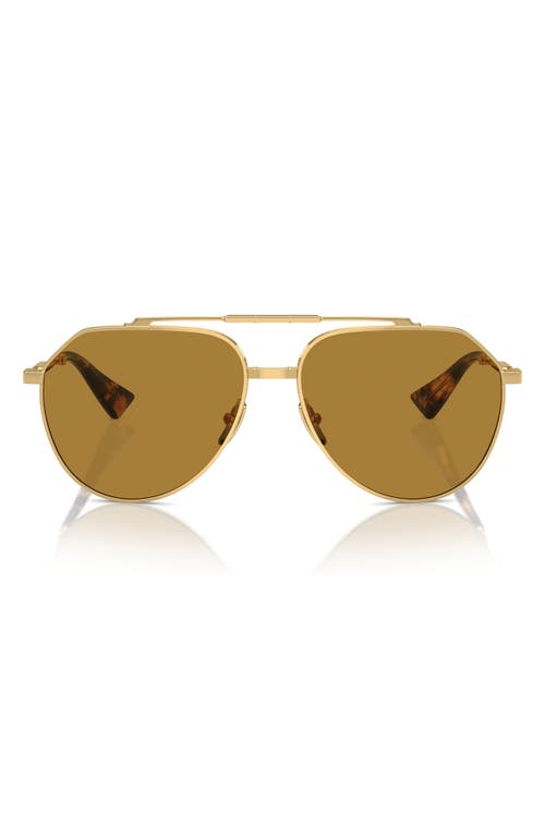 Shop Dolce & Gabbana Dolce&gabbana 60mm Pilot Sunglasses In Gold