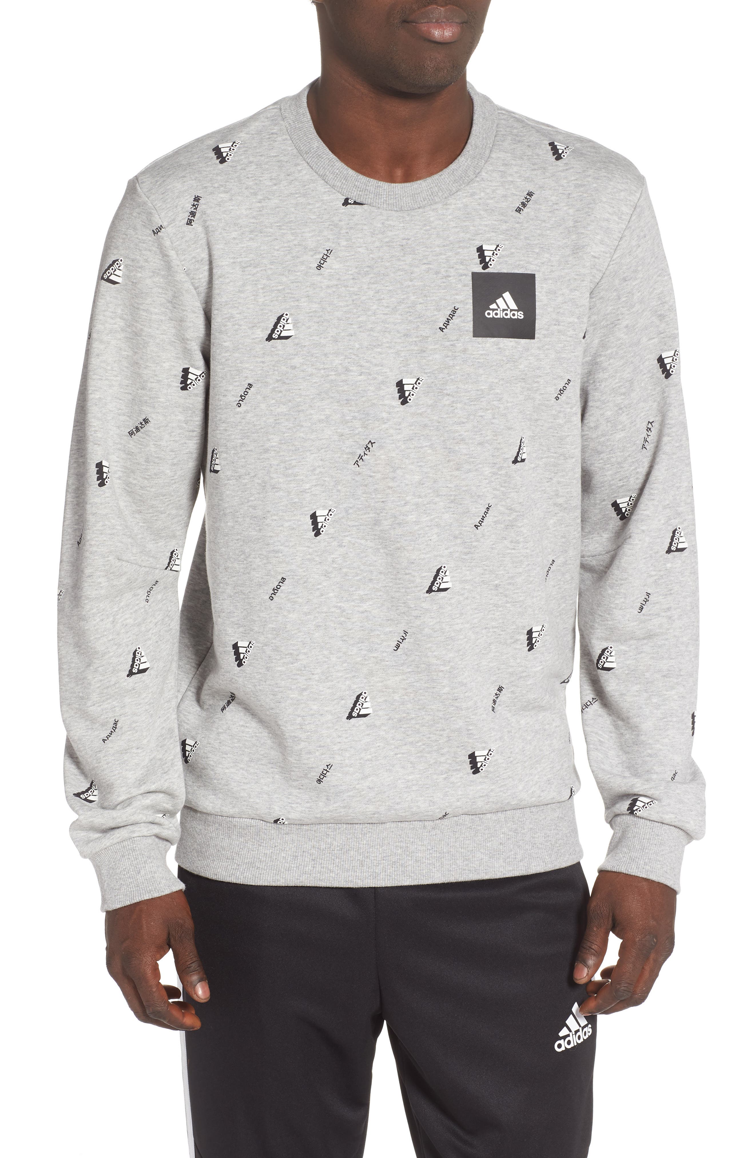 adidas graphic crew neck sweatshirt