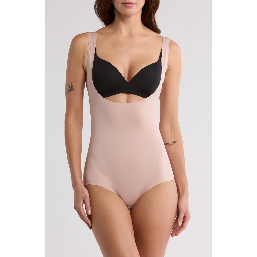 Skinny Girl Scuba Wyob Bodysuit In Ondine Blush