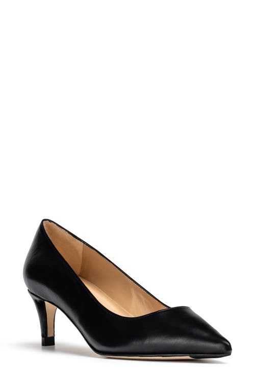 Tina Pointed Toe Pump in Black Leather