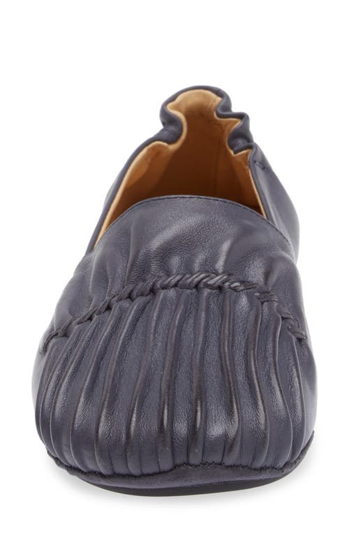 Chocolat Blu Cam Flat In Navy Leather