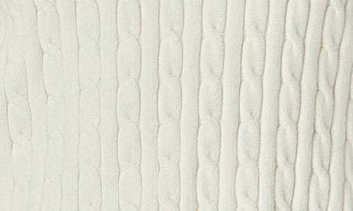 English Factory Sailor Stripe Cable Sweater In Off White