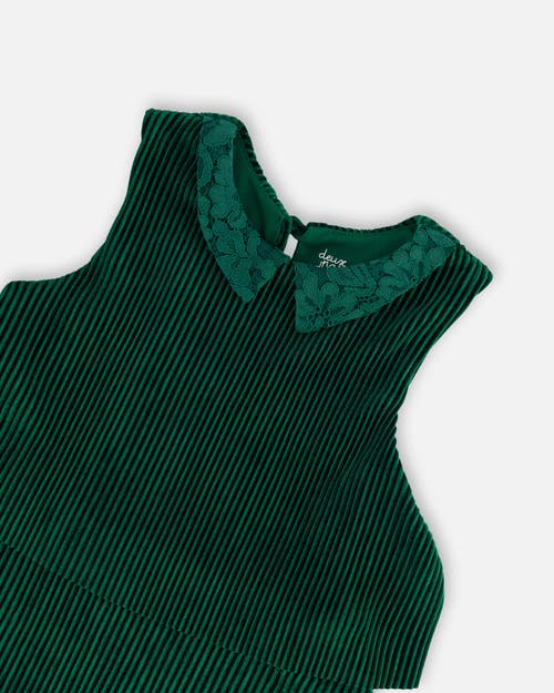 Deux Par Deux Girls' Sleeveless Dress With Eyelet Collar - Little Kid In Amazon