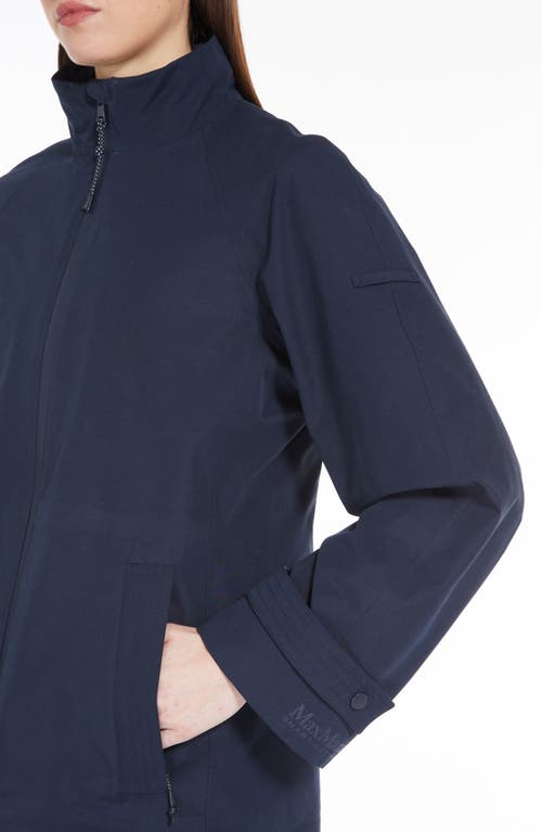 Shop Max Mara Leisure Bertone Water Resistant Jacket With Quilted Bib In Midnight Blue