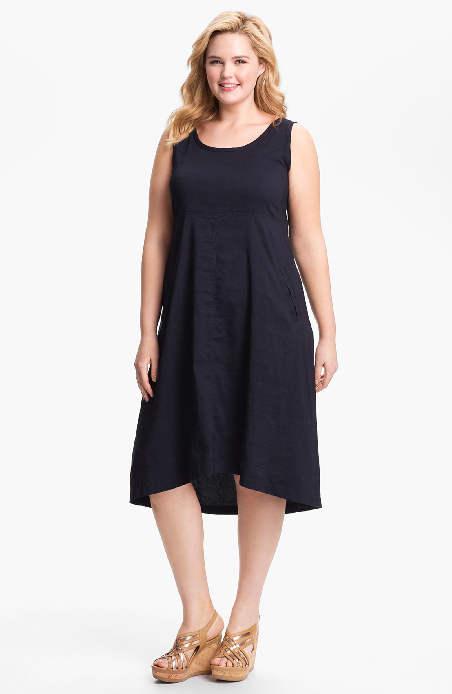 Eileen Fisher Midi ALine Dress (Plus Size) Nordstrom
