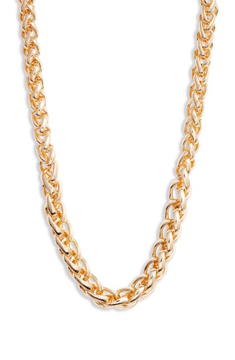 Graduated Wheat Chain Necklace
