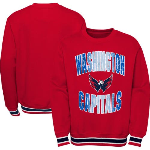 Outerstuff Youth Red Washington Capitals Classic Blueliner Pullover Sweatshirt