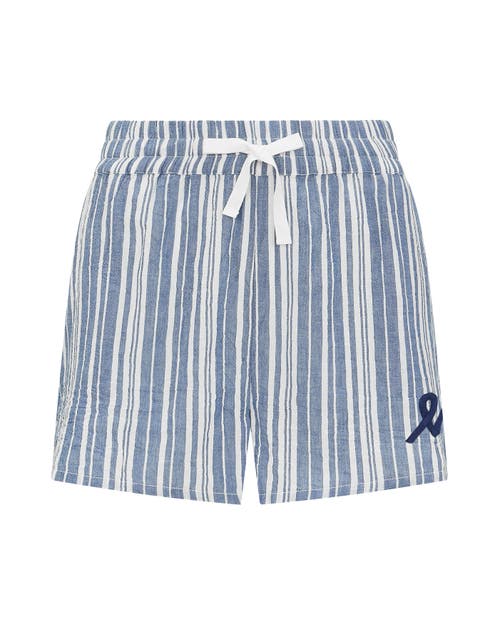 Nudea The Classic Boxer In Navy Blue Stripe