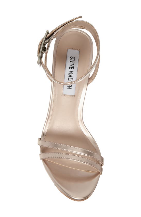 Shop Steve Madden Desired Ankle Strap Sandal In Metallic